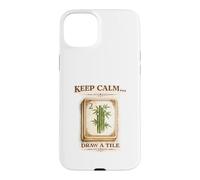 Keep Calm Draw A Tile Funny Mahjong Graphic Case for iPhone 15 Plus