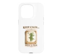 Keep Calm Draw A Tile Funny Mahjong Graphic Case for iPhone 15 Pro