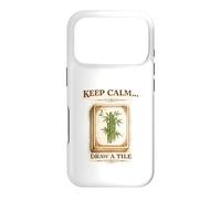 Keep Calm Draw A Tile Funny Mahjong Graphic Case for iPhone 17 Pro