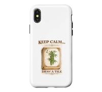 Keep Calm Draw A Tile Funny Mahjong Graphic Case for iPhone X/XS