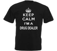 Keep Calm Drug Dealer Festival Adults Mens T Shirt Black(Small)