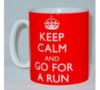 Keep Calm & Go for A Run Ceramic Mug Funny Runner Running Gift