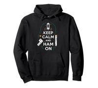 Keep Calm Ham On Radio Operator Amateur Radio Tube Pullover Hoodie
