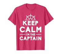 Keep Calm I Am The Captain Motive for a Captain T-Shirt, Men, Red Heather, XX-Large