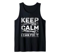 Keep Calm I Can Fix It Plumber Plumbing Pipe Fitter Tank Top