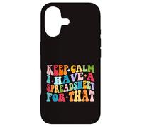 Keep Calm I Have A Spreadsheet For That Colorful Groovy Case for iPhone 17