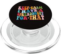 Keep Calm I Have A Spreadsheet For That Colorful Groovy PopSockets PopGrip for MagSafe