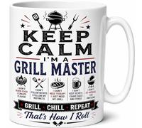 Keep Calm I’m A Grill Master Funny BBQ Chef Ceramic Coffee Mug Barbecue Lover Gift Mug