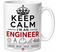 Keep Calm I’m an Engineer Design Build Solve Innovate Ceramic Coffee Mug Engineering Gift Mug