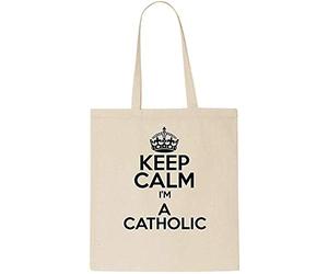 Keep Calm I'M A CATHOLIC Tote Bag-Cotton Shopping Bag