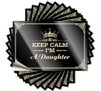 Keep Calm I'm A Daughter of Sticker Funny Alcohol Cute Water Bottle