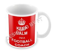 Keep Calm I'm A Football Coach Ceramic White11oz Mug by FT