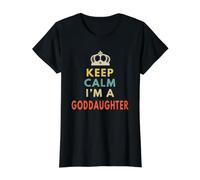 Keep Calm im a Goddaughter Value Graphic T-Shirt, Women, Black, XL