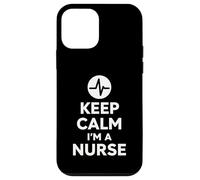 Keep Calm Im A Nurse Bold Minimal Hospital Life Design Case for iPhone 12 mini