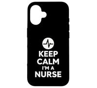 Keep Calm Im A Nurse Bold Minimal Hospital Life Design Case for iPhone 16
