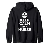 Keep Calm Im A Nurse Bold Minimal Hospital Life Design Zip Hoodie
