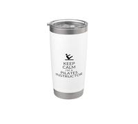 Keep Calm I'm A Pilates Instructor Teacher Slogan Saying Stainless Steel Insulated Tumbler
