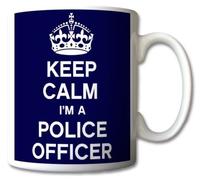 Keep Calm I'm A Police Officer Blue Mug Cup Gift Retro