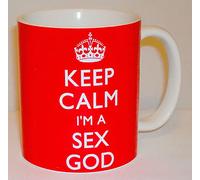 Keep Calm I'm A Sex God Ceramic Mug Funny Birthday Gift