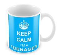Keep Calm I'm a Teenager (Blue) Ceramic White 11oz Mug by FT