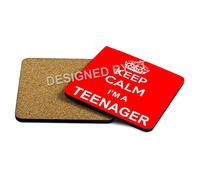 Keep Calm I'm a Teenager Coaster (Red) by FT.