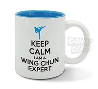 Keep Calm I'm a Wing Chun Expert, Vintage,Martial Arts, self Defence, Sport, Funny Gift idea, Blue Inside, Ceramic Mug, Cup