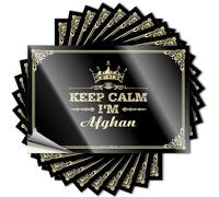 Keep Calm I'm Afghan Spring Core - Lettering Sticker Bottle Waterproof Decal(6X9CM)