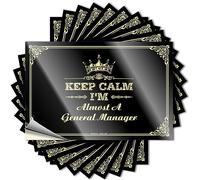 Keep Calm I'm Almost A General Manager Fuzzy Balcony Decor - Bumper Soft Bath Removable Vinyl Decal(6X9CM)