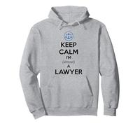Keep Calm I'm Almost a Lawyer | Funny Law Student Bar Exam Pullover Hoodie, Adult Unisex, Heather Grey, Small
