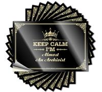 Keep Calm I'm Almost an Archivist Desk Decor for Men Bathroom DIY | Assorted Stickers Laptop Removable Vinyl Sticker Decal(6X9CM)