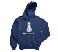 Keep Calm I'm an Accountant Hoodie,Funny Accounting Hooded Sweatshirt,CA ACCA Student Apparel,Finance worker Gift Top Navy