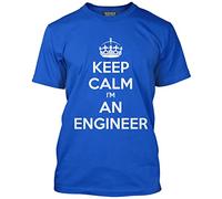 Keep Calm I'm an Engineer Men's Unisex T-Shirt - Blue Large