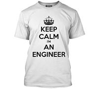 Keep Calm I'm an Engineer Men's Unisex T-Shirt - White X-Large