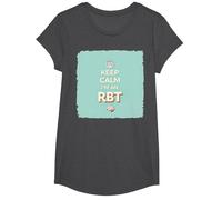Keep Calm I'm an RBT Funny Behavior Therapist Motto T-Shirt, Girls, Dark Heather Grey, XS