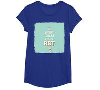 Keep Calm I'm an RBT Funny Behavior Therapist Motto T-Shirt, Girls, Royal Blue, XS