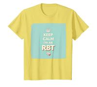 Keep Calm I'm an RBT Funny Behavior Therapist Motto T-Shirt, Kids, Lemon, 2 Years