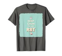 Keep Calm I'm an RBT Funny Behavior Therapist Motto T-Shirt, Men, Asphalt, XL