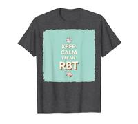 Keep Calm I'm an RBT Funny Behavior Therapist Motto T-Shirt, Men, Dark Heather Grey, XL