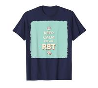 Keep Calm I'm an RBT Funny Behavior Therapist Motto T-Shirt, Men, Navy, S