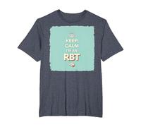 Keep Calm I'm an RBT Funny Behavior Therapist Motto T-Shirt, Men's Big and Tall, Heather Blue, 2X Tall