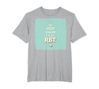 Keep Calm I'm an RBT Funny Behavior Therapist Motto T-Shirt, Men's Big and Tall, Heather Grey, 4X Tall