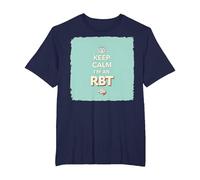 Keep Calm I'm an RBT Funny Behavior Therapist Motto T-Shirt, Men's Big and Tall, Navy, 6X Tall