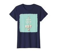 Keep Calm I'm an RBT Funny Behavior Therapist Motto T-Shirt, Women, Navy, XL