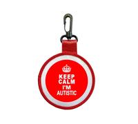 Keep Calm I'm Autistic Tag Pull Bag Key Ring Keyring Autism Awareness