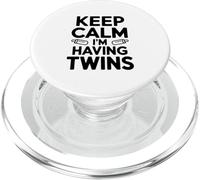 Keep Calm I'm Having Twins Pregnancy Announcement PopSockets PopGrip for MagSafe