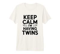 Keep Calm I'm Having Twins Pregnancy Announcement Premium T-Shirt