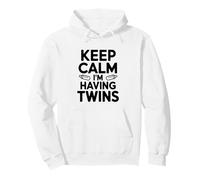 Keep Calm I'm Having Twins Pregnancy Announcement Pullover Hoodie