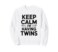 Keep Calm I'm Having Twins Pregnancy Announcement Sweatshirt