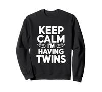 Keep Calm I'm Having Twins Pregnancy Announcement Sweatshirt