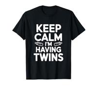 Keep Calm I'm Having Twins Pregnancy Announcement T-Shirt